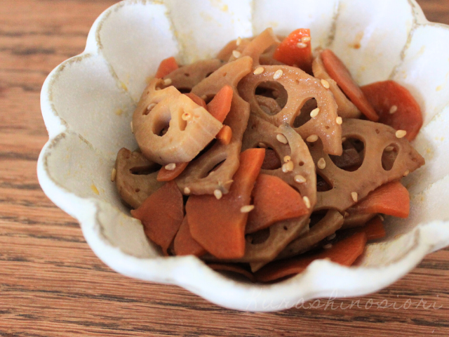 にんじんとれんこんのきんぴらの完成画像